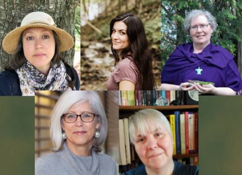 Wintergreen Women’s Retreat facilitatiors: Claire Beach, Caitlyn Chisamore, Eartha, Denise Neuman-Fuhr, Melanie Saunders.